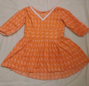 Orange Kurti Top