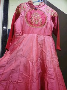 Beautiful Pink Embroidered Gown