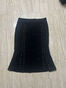 Black Studded Mermaid Skirt