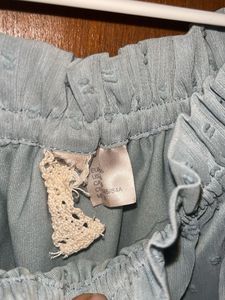 Light Blue Off-Shoulder Blouse