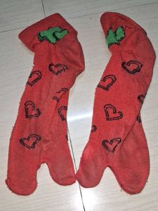 Cute Red Heart Socks