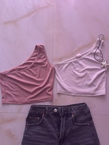 Cute One-Shoulder Tops COMBO