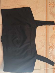 Black Sleeveless Corset Crop Top