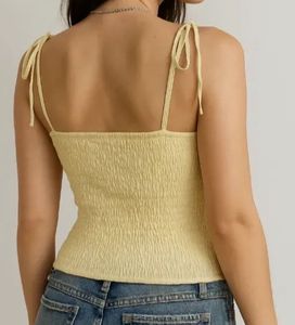 yellow Tie-Strap Baby Tee