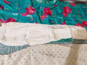 Elegant Cream Kurta Set with Teal Dupatta