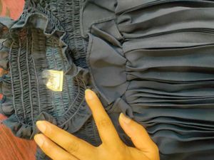 Elegant  Pleated Midi Dress
