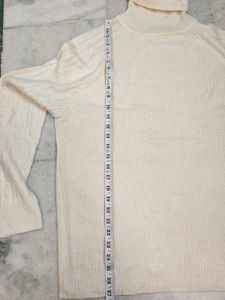Evisu Cream Turtleneck Sweater