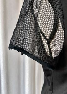Chic Black Dress with Sheer Sleeves