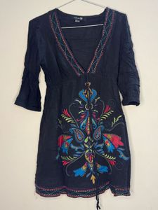 Bohemian Embroidered Y2K Kurti 🖤