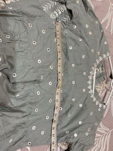 Grey Tiered Ethnic Traditional Gown