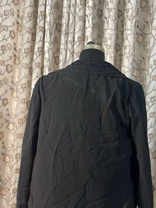 Elegant Black Embroidered Blouse