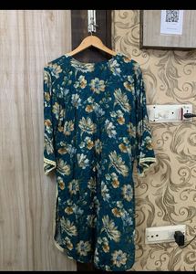 Elegant Teal Floral farshi salwar Set