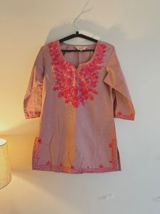 [NEW] Embroidered Pink Kurta | From BLR exhibition