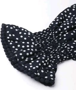 Polka Dot Ruffle Blouse