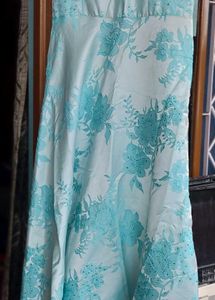 Beautiful Blue Floral Gown