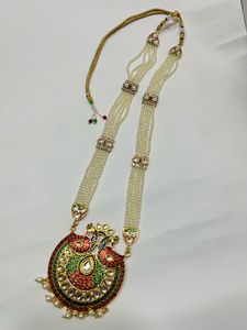 Exquisite Peacock Pearl Necklace &amp; Earring Set
