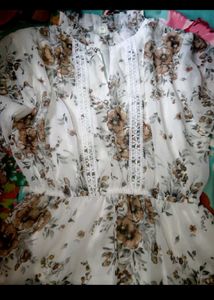 Floral Print Peplum Tunic Top