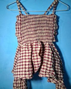 Chic Gingham Twist Front Cami Top