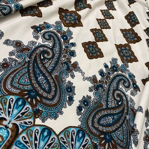 Chocolate Boho Paisley Print Wrap Dress