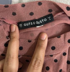 GUTS &amp; GUSTO Shimmer Mock Neck Top