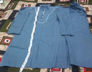 Men's Kurta Set - Blue &amp; Striped