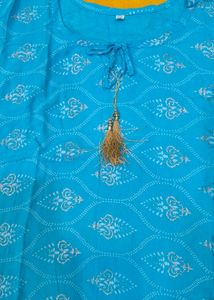 Blue Printed Kurta Set