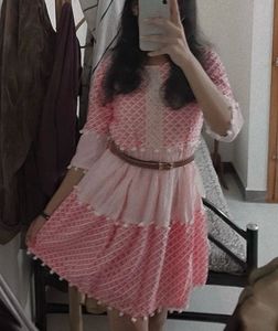 Cute Pink &amp; White Dress