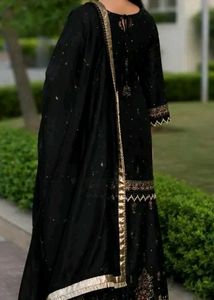 New and unused Stunning Black Embroidered Lehenga