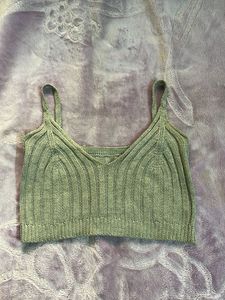 Knit Grey Crop Top