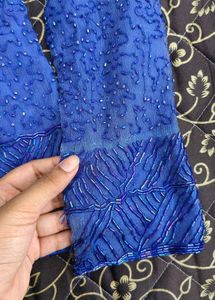 Royal Blue Embellished Blouse