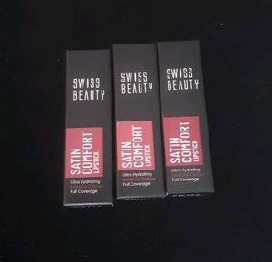 Swiss Beauty Satin Comfort Lipstick (3 Pack)