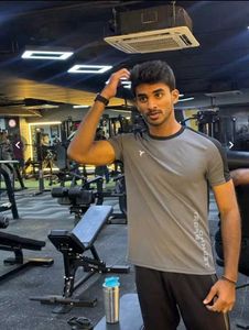 Men's Grey anti static GYM T-Shirt size-