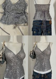 Zara Sequin Wrap style Top