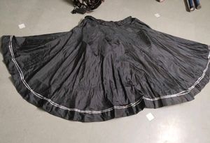 Elegant Black Ethnic Skirt