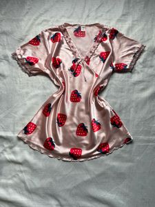 Strawberry print slip wear