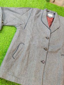 Vintage Grey Wool Coat