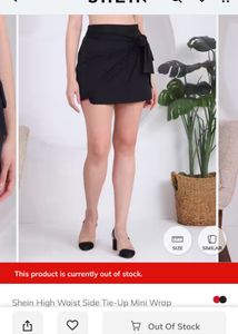 Side Tie-Up Mini Skirt