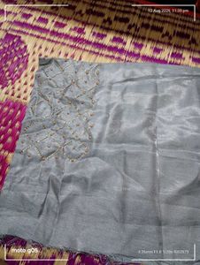Shimmering Grey blouse