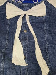 Cute Bow Denim Dress