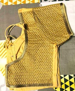 Golden Embellished Ethnic Blouse