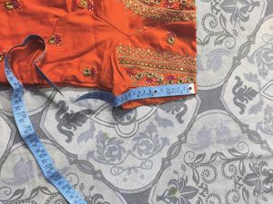 Orange Merzenta Festive Party Wear saree