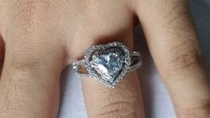 Heart Design Cubic Zirconia Ring