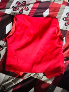 Cute Baby Boy Red Vest and Pants Set