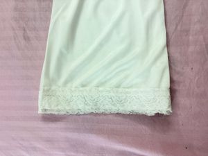White Lace Trimmed Slip Shorts