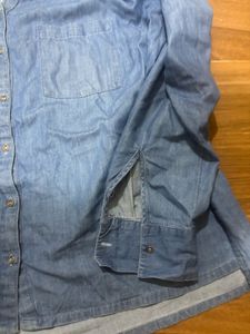 Denim Long Sleeve Top