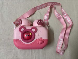 🆕Cute Pink Bear Water Bottle with Strap