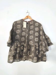Grey Printed Top (Women's)