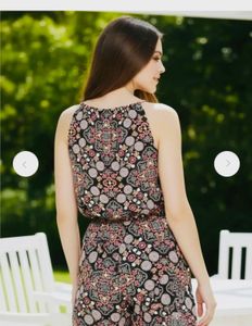 Floral Print Halter Neck Romper