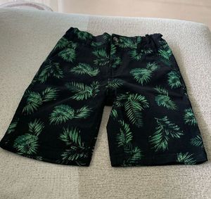 Tropical Leaf Print Shorts For Boys Age 8-9 Years