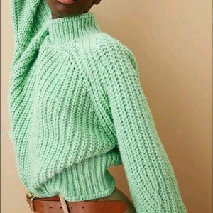 Mint Green Knit Turtleneck